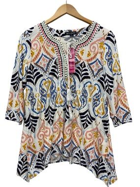 Mechant Boho MultiColor Top Women’s Small NWT